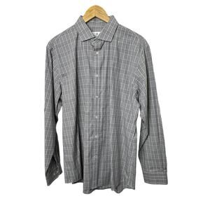 Ryan Seacrest Slim Fit Non-Iron Long Sleeve Button Down Shirt Men's Sz 17 34/35